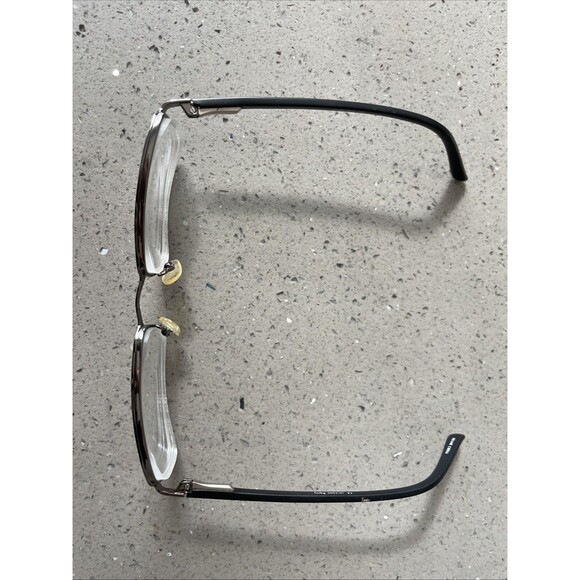 JACKSON PERRY EYEGLASSES FRAMES ONLY Ivan BLK black 53-19-135 half rim rectangle - Picture 2 of 14